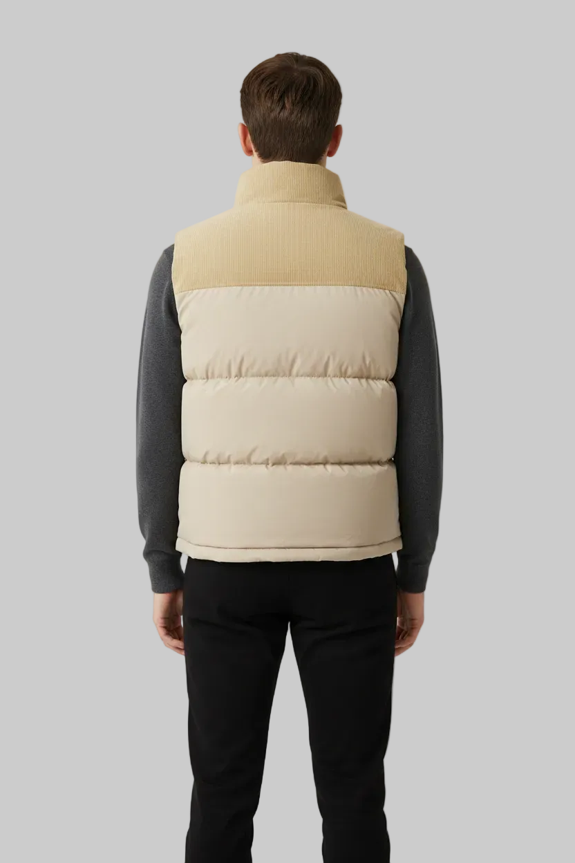 Beige Bodywarmer Achterkant