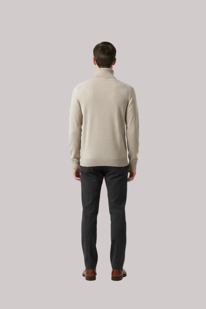 Beige Coltrui Achterkant