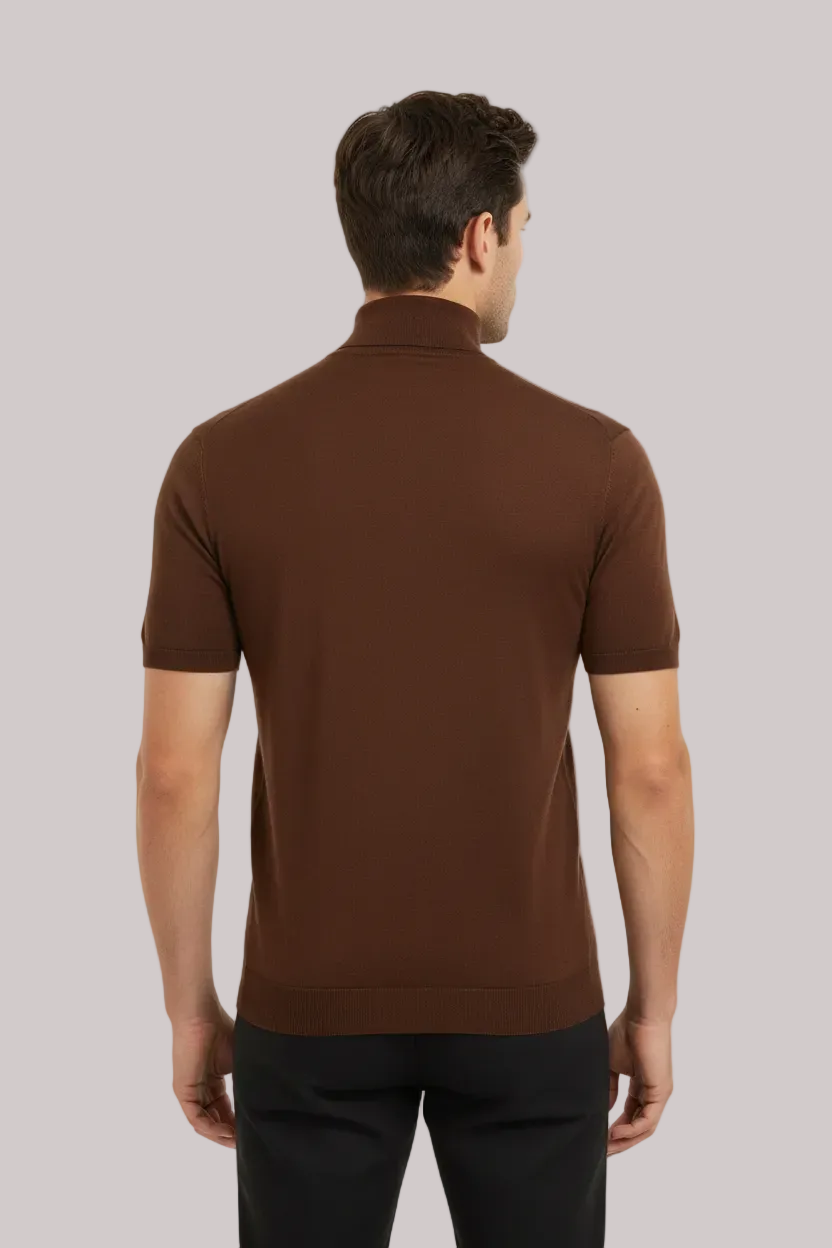 Bruine Turtleneck Achterkant