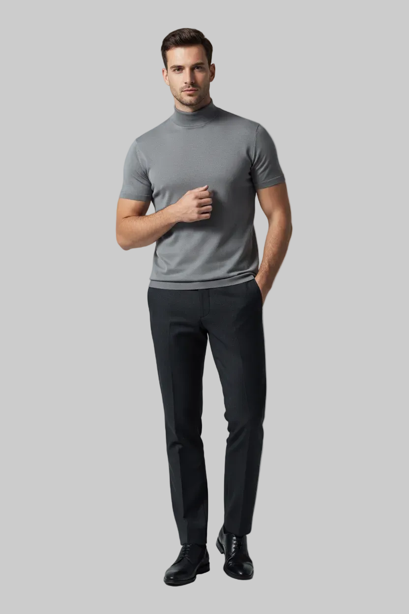 Grijze Turtleneck Model
