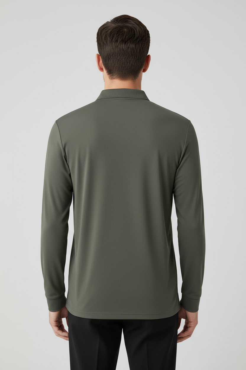Groene polo achterkant