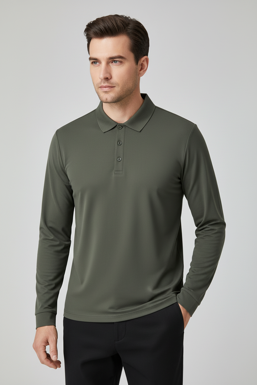 Groene polo productfoto