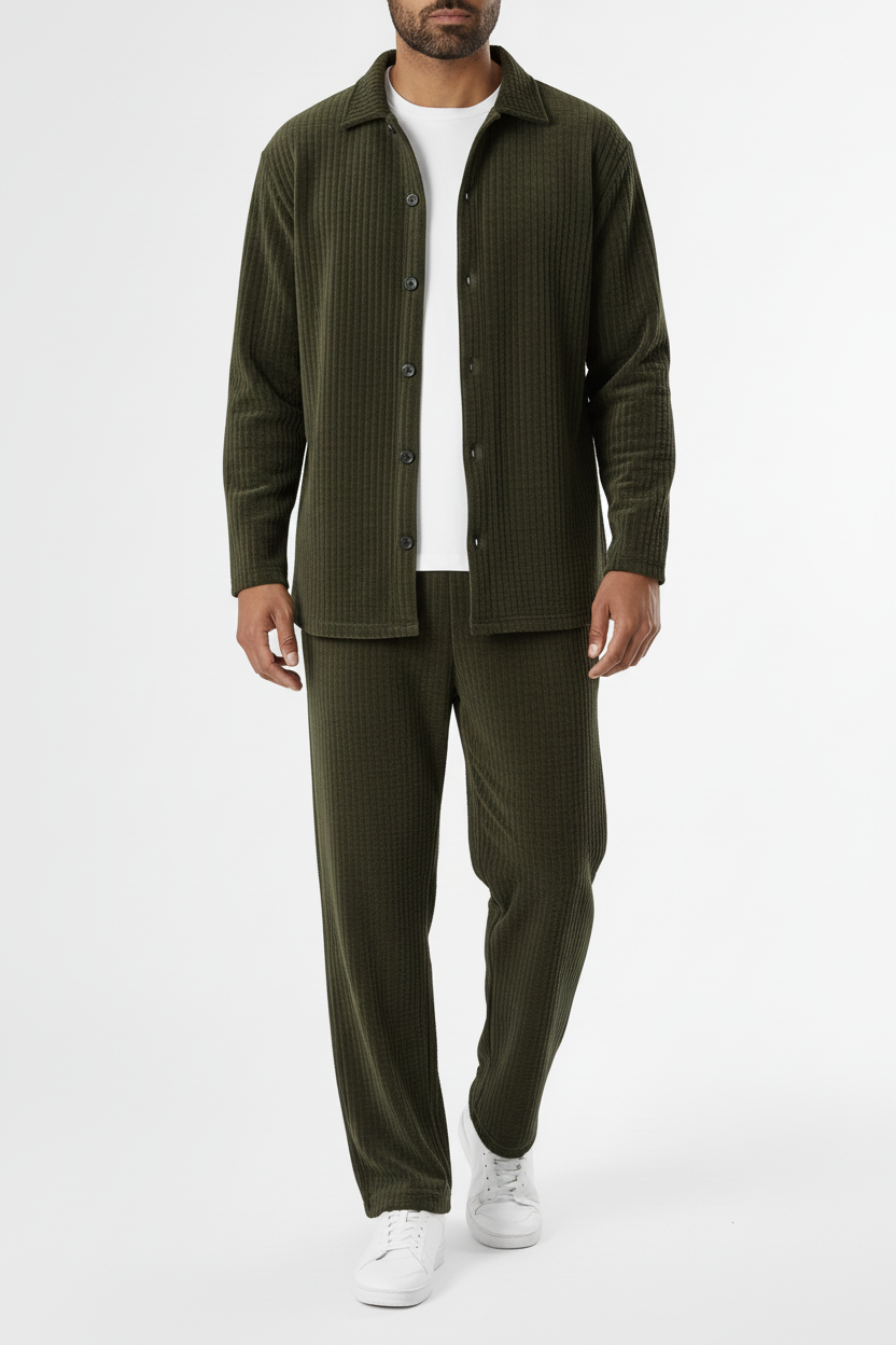 Groene velour set