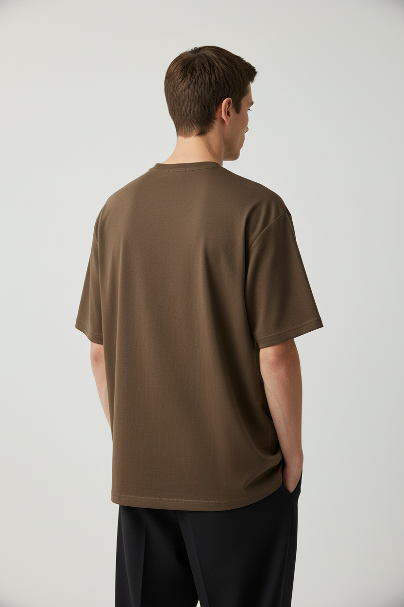 Monaco T-shirt Bruin Achterkant