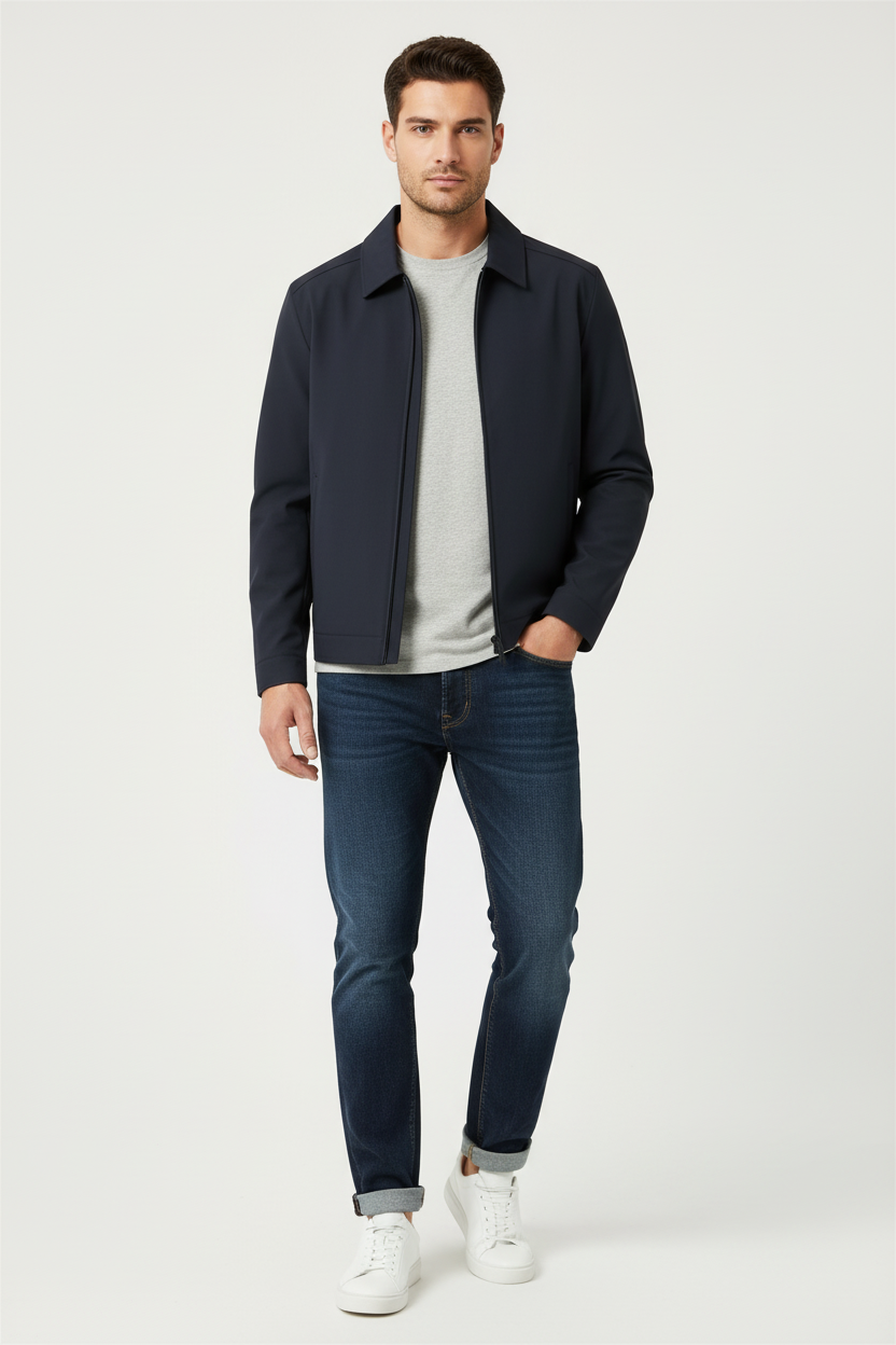 Navy Jacket Lifestyle