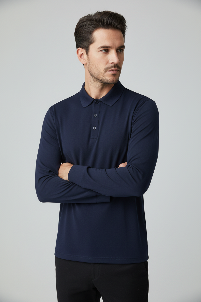 Navy polo productfoto