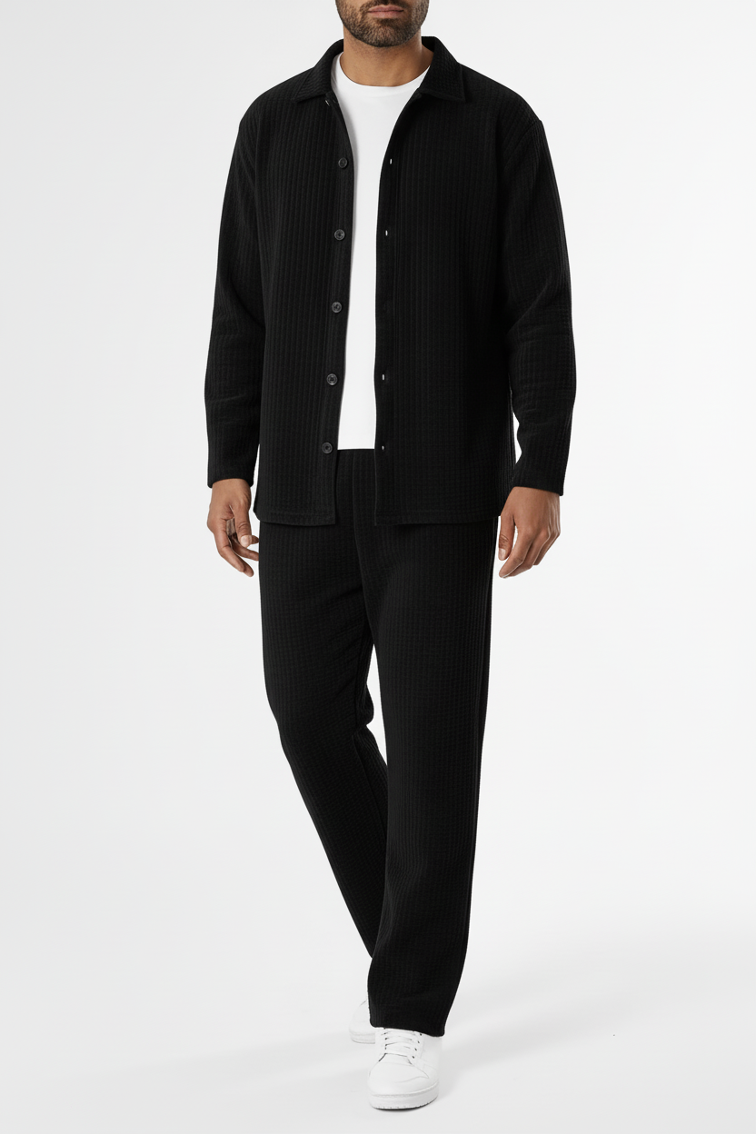 Velour Set Zwart Complete Outfit