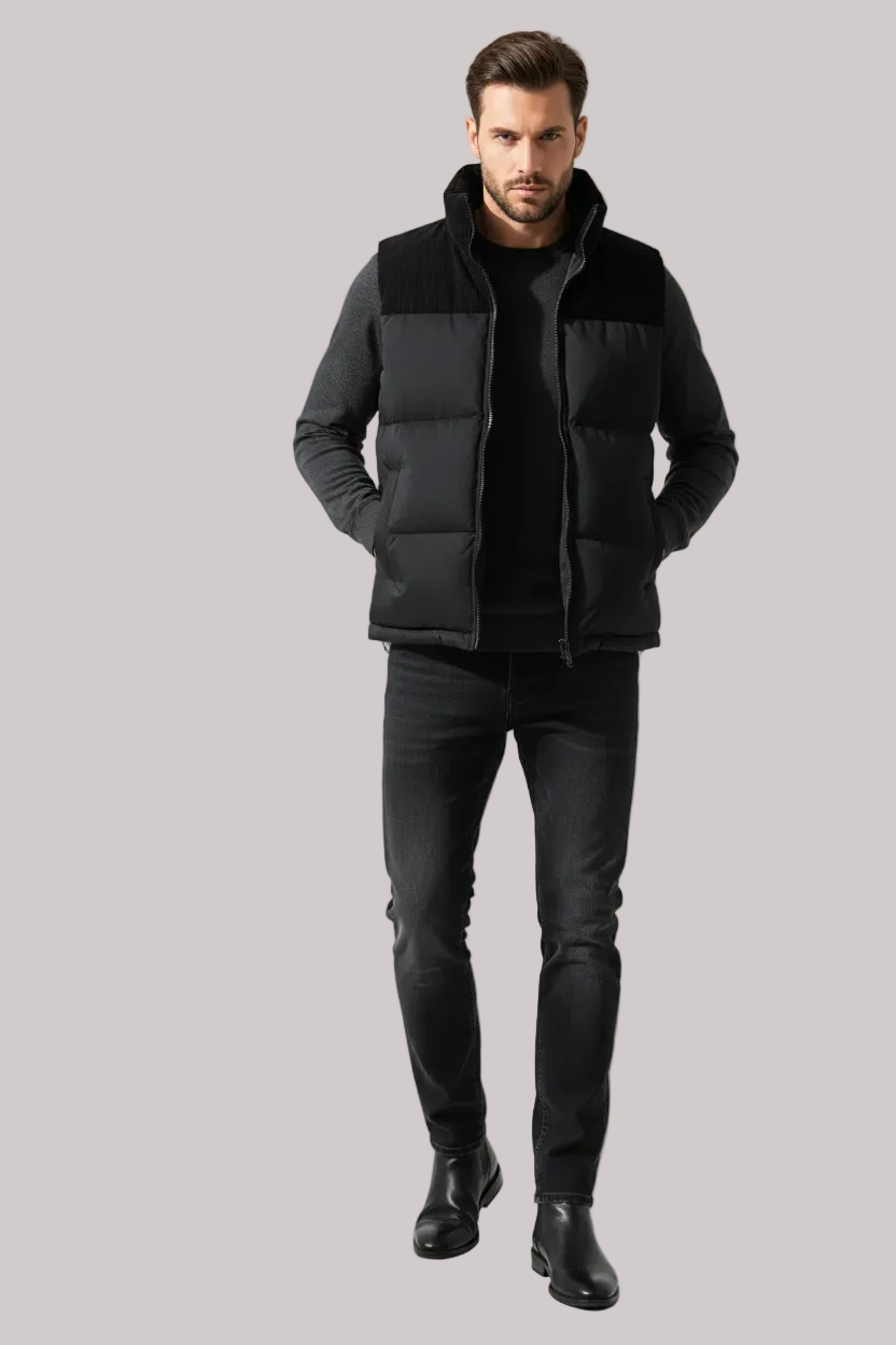 Zwarte Bodywarmer Model
