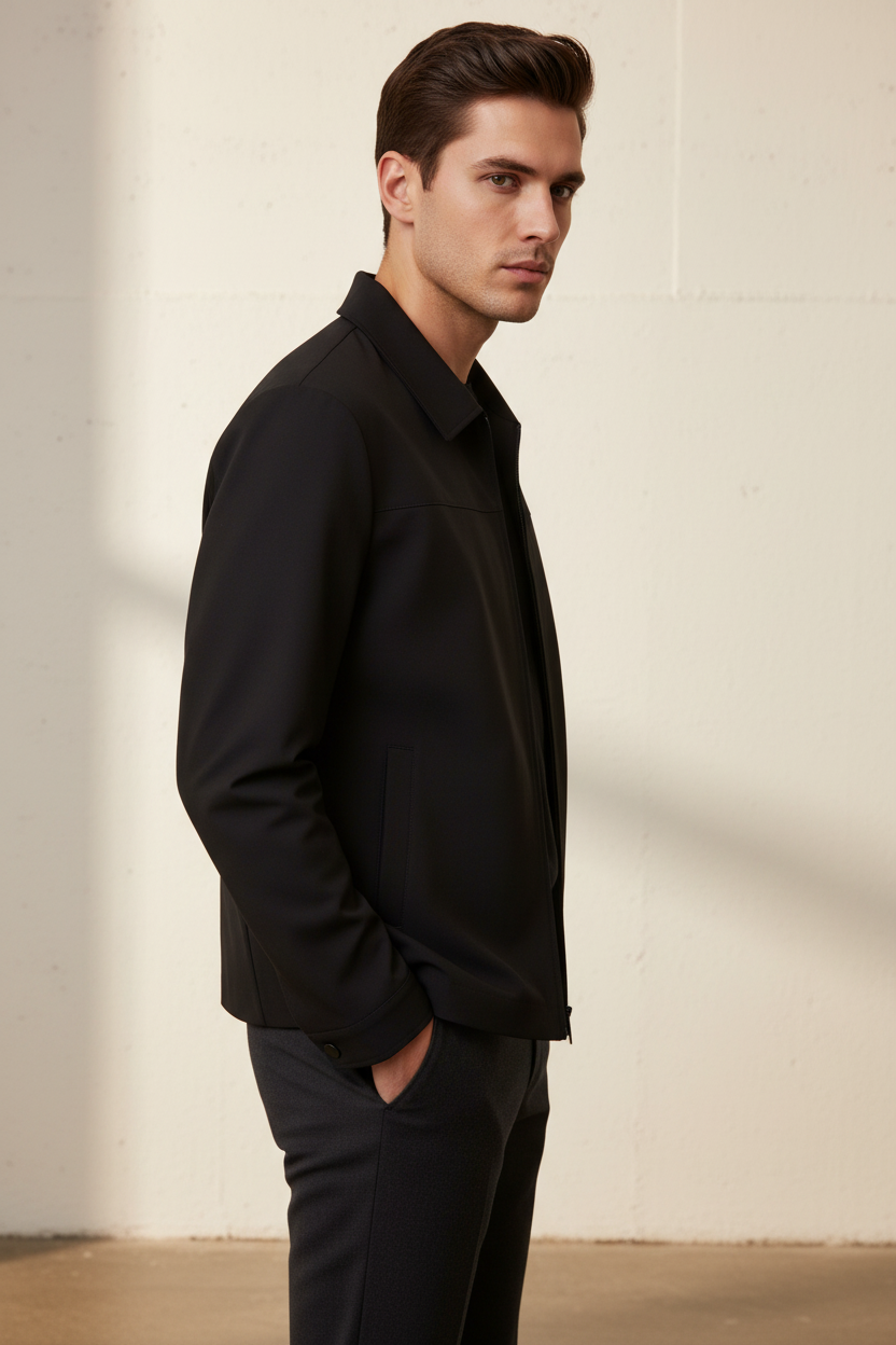 Zwarte Jacket Zijkant