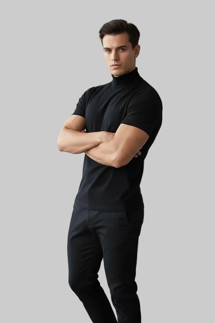 Zwarte Turtleneck Model